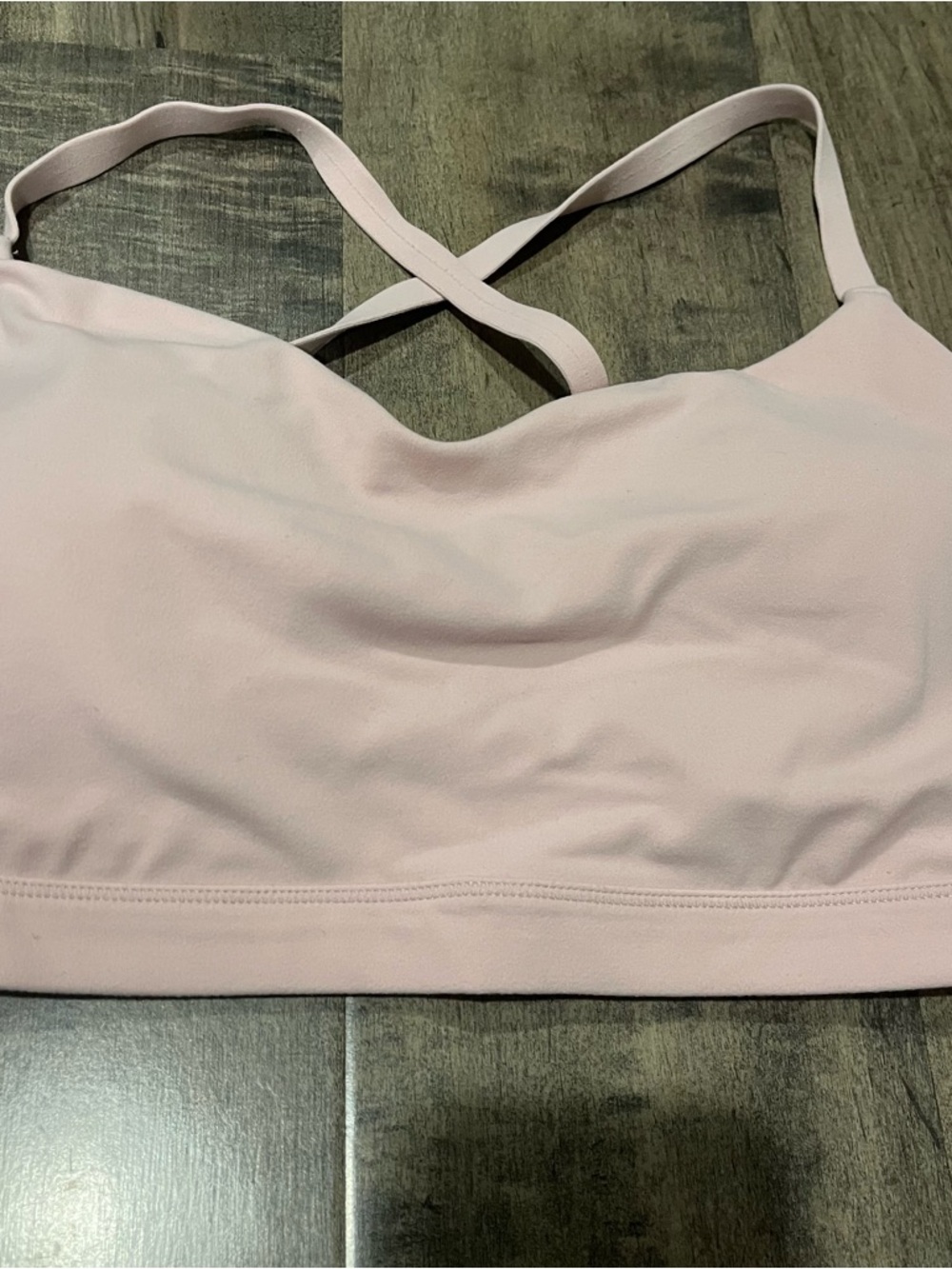 Athleta Elation Strappy Sports Bra Pink Size L Large Yoga Low Impact - Picture 4 of 11